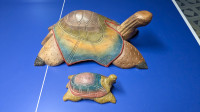 Beautiful Wooden Turtles Home Decor