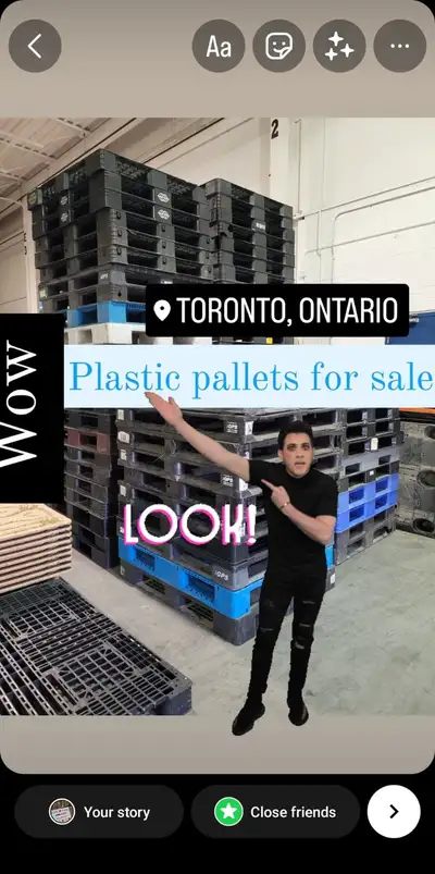 48 x 40 fourway WOOD PALLETS +++ plastic 39.5x47.5 interlockin, View more