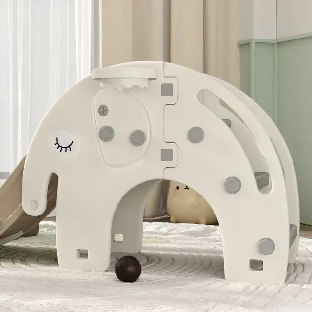 Qaba 3 in 1 Toddler Slide with Basketball Hoop, Climber, for 1-3 in Toys in Markham / York Region - Image 9