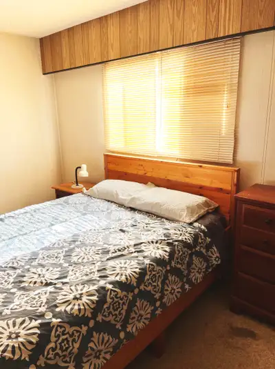 Fully furnished bedroom for rent with a private ensuite bathroom, office nook, TV, and WiFi. Enjoy s...