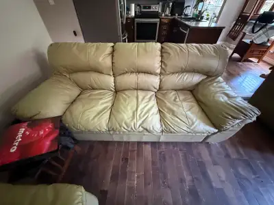 Leather couches 4 sets $400, View more