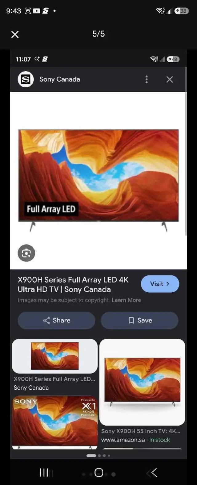 Sony x900h 65" 4k HLD LED TV in TVs in Ottawa - Image 6