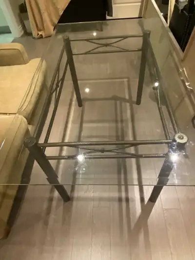 Glass table, View more