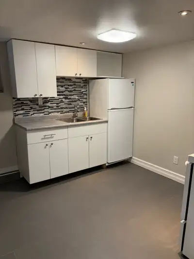 1 bed basement apartment