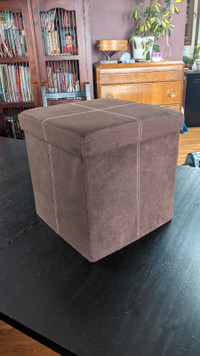Ultrasuede Storage Footstool