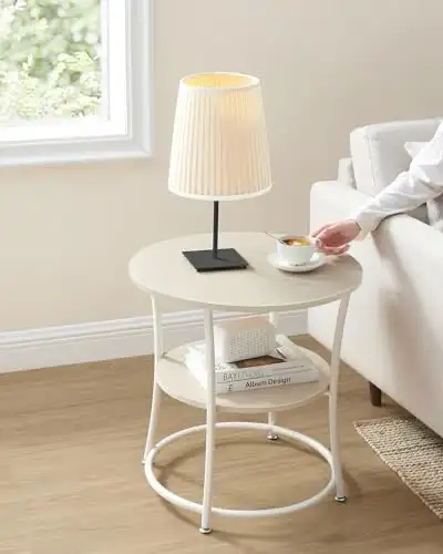 Side Table, Coffee Table, Round, Coffee Table, 2 Shelves, Living, View more