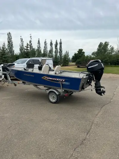 2011 Princecraft Starfish , 16’ boat with the bullet proof 30hp Mercury efi, 50 lb Minnkota trolling...