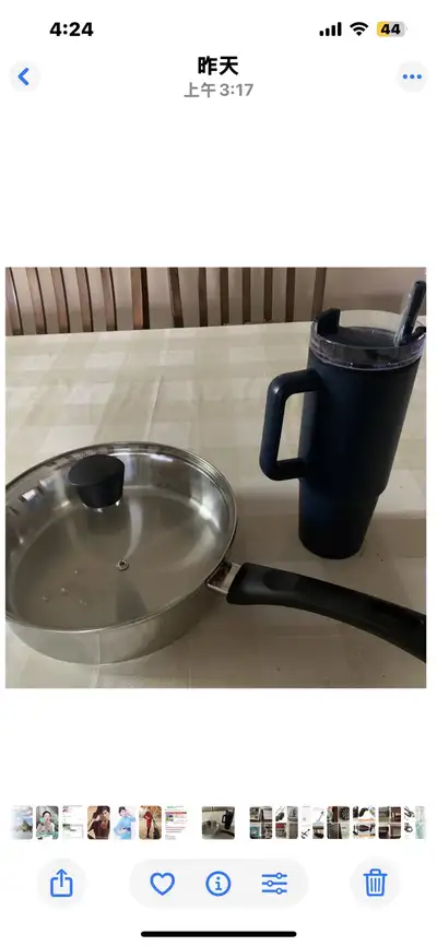 A 10- inch pot with lid (Remy Olivier) and a jug for free., View more