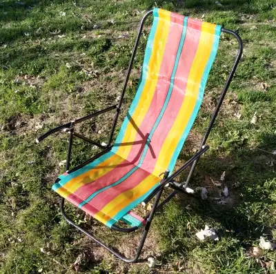Vintage folding Beach chair, View more