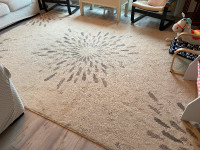 Gracie Abstract Ivory/Beige Area Rug 5'3" by 7'6"