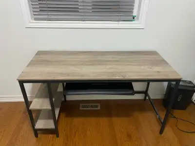 Computer Desk with keyboard tray and storage , View more