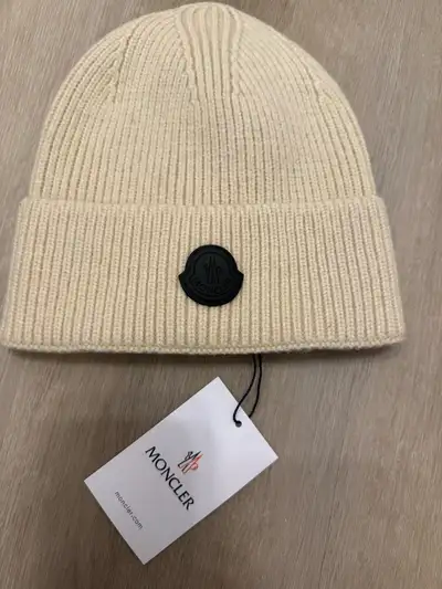 Monclr taupe winter hat, View more