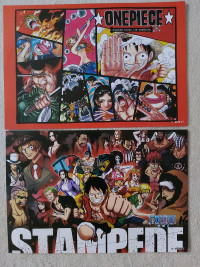 One piece & hitman reborn anime laminated posters