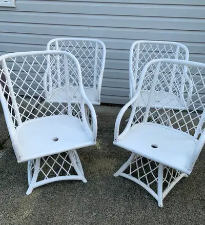 Vintage bent wood patio set of chairs, View more