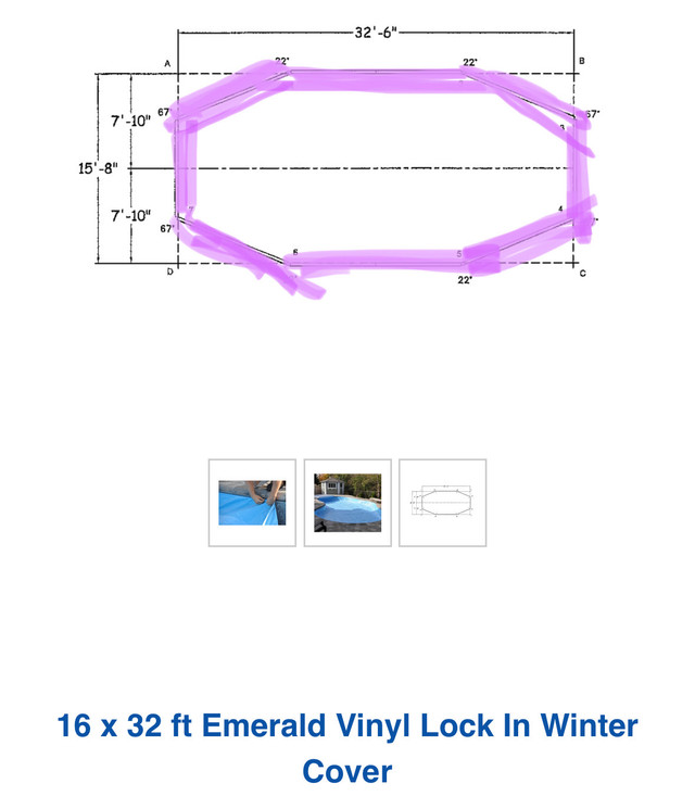 Vinyl Lock In Pool Cover in Hot Tubs & Pools in Napanee - Image 2