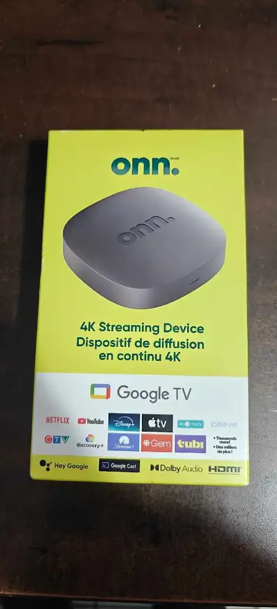onn 4K streaming box. Google TV, View more