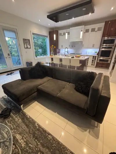 94” L x 57” W (left) x 36” W (right) x 30” H Original price $4,495 from Novo Furniture Price negotia...