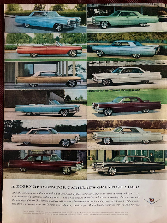 1963 Cadillac Fleet Original Ad#2 in Arts & Collectibles in North Bay