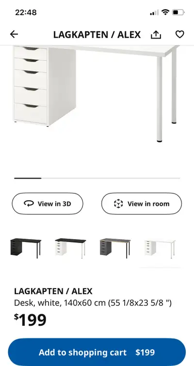 IKEA table and dresser, View more