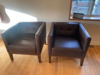 Leather Italian Arm Chairs