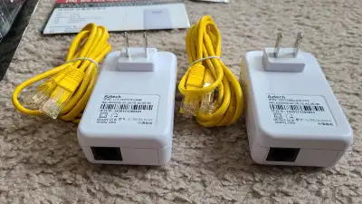 Aztech Powerline Networking 85Mbps HomePlug, unused (1 pair), View more