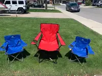 2 kids folding camping chairs