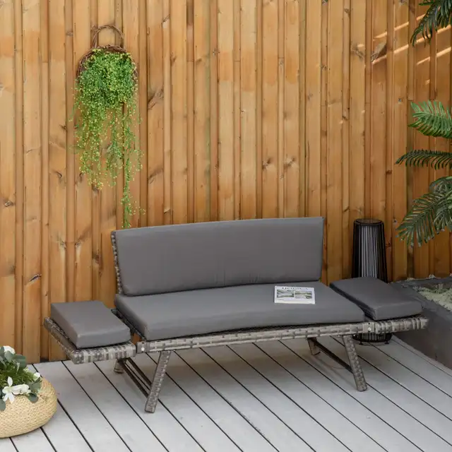 Outsunny Wicker Patio Furniture with Cushion in Patio & Garden Furniture in City of Toronto - Image 4