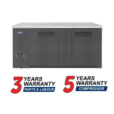 Atosa SBB59GRAUS2 58″ Black Double Door Back Bar Cooler, View more