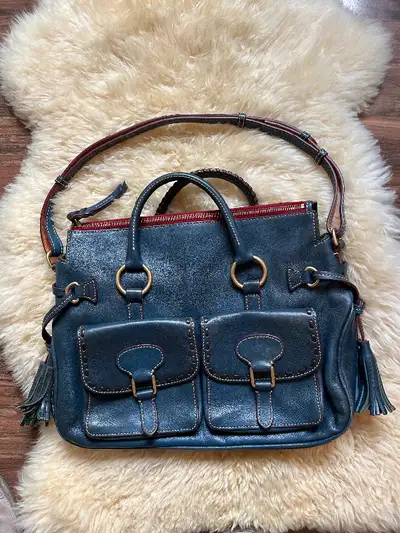 Dooney & Bourke blue leather bag, View more