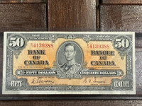 Monnaie ( 50$ 1937 Banque du Canada )