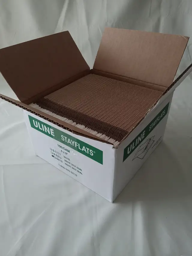 6 x 8" ULINE Kraft Self-Seal Stayflats Mailers628637342931211217