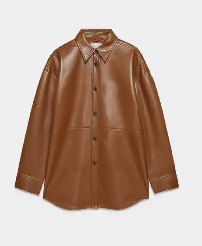 Aritzia Babaton Pelli Over Sized Faux Leather Shirt Jacket, View more