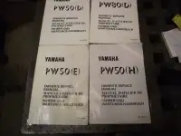 Yamaha Owners Service Manuals for PW50 and PW 80 motor cycles