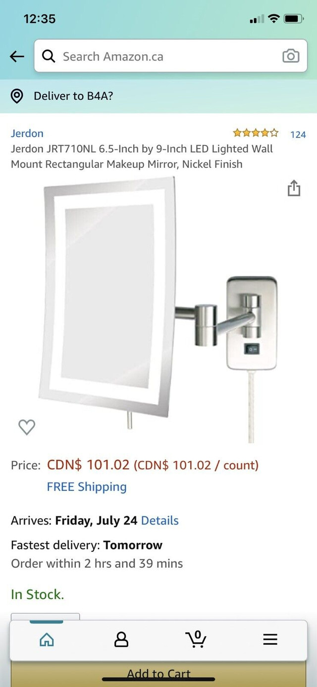  New LED Rectangular wall mounted mirror  in Home Décor & Accents in Bedford