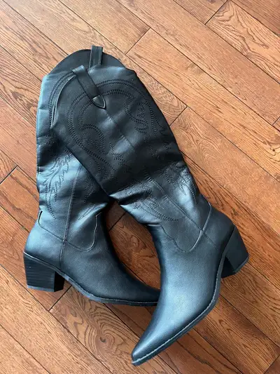 Brand NEW Cowboy Boots — Size 40 (US Size 9) Dark Brown Boots, View more