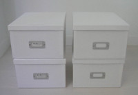 Bigso of Sweden White Storage Boxes (4) - $10 each