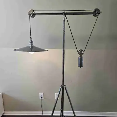 Industrial Pulley Floor Lamp, Yonge & Finch, View more
