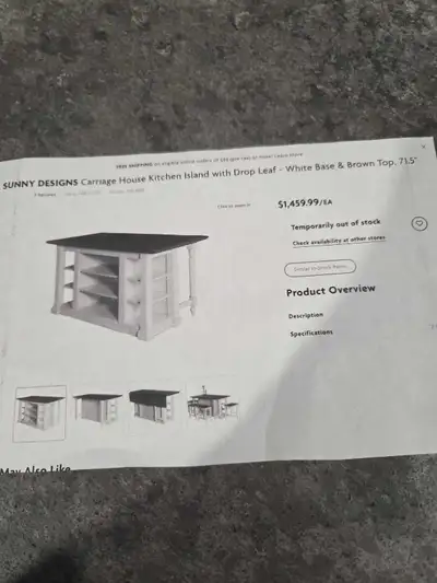 New kitchen island ( still in boxes), View more