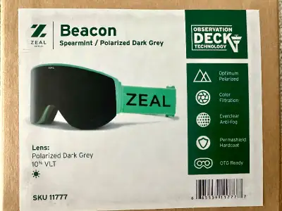 ZEAL BEACON POLARIZED SKI GOGGLES, View more