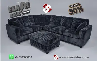 Corner Corduroy Sectional Sofa with Premium Design Buy Now , View more