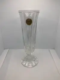 Vintage Italian Lead 24% Crystal Clear Glass Vase - Capri