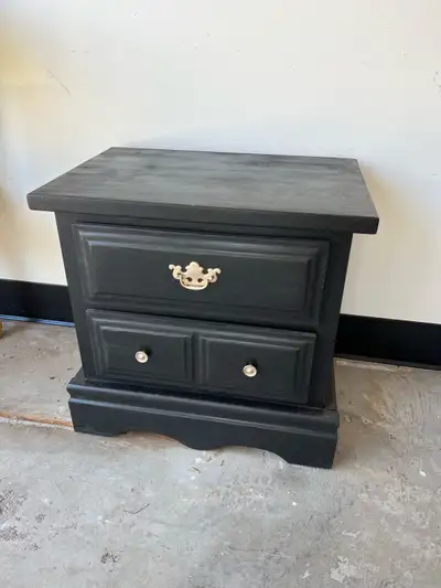 refinished black side dresser table , View more