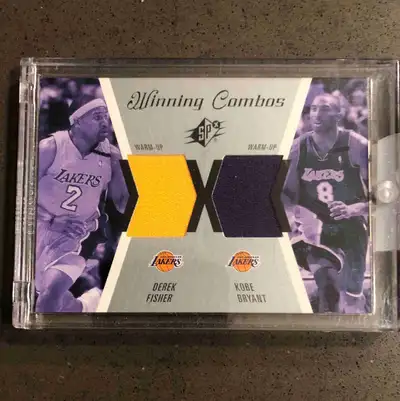 2003 Upper Deck Winning Combos Kobe Bryant and Derek Fisher #WC22 Dual Jersey Patch Worn $190.00 Ple...