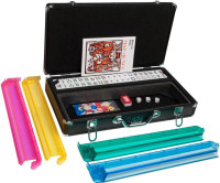 Open Box! White Swan Mahjong Set - Black Aluminum Case