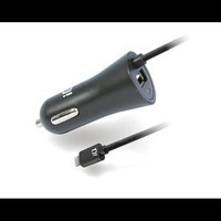 Lightning In-Car Charger w/built in 1.2m Cable With Extra USB Ch
