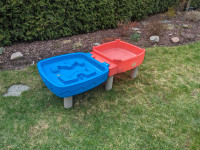 Water and Sand Tables -- great fun outdoors!