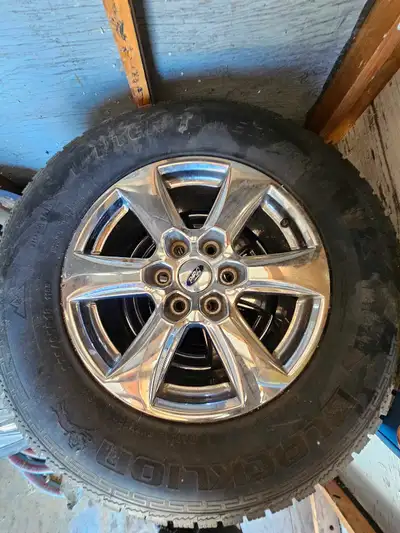 Rims and winter tires taken off 2018 f150. Sold truck no longer need. 275 65 18 - Approximately 3000...