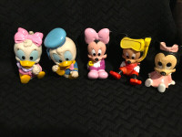 Vintage Disney Bath Toys Lot - Mickey, Minnie, Daisy & Daffy