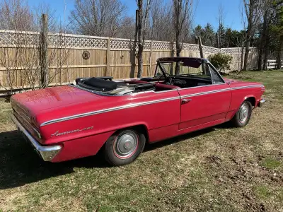This nice 1965 AMC Rambler Convertible will sell at auction on Saturday May 9th. Bezanson Auctioneer...