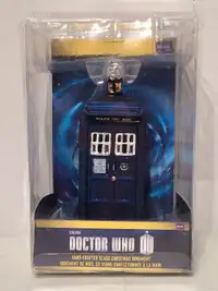 Doctor Dr Who Tardis Police Box Glass Christmas Tree Ornament